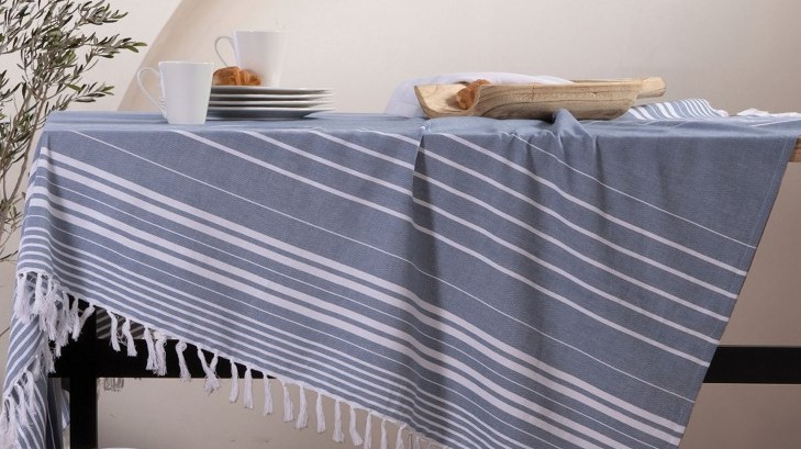ΤΡΑΠΕΖΟΜΑΝΤΗΛΟ MERCURY BLUE 140X140