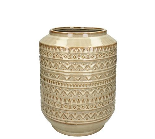 ΚΕΡΑΜΙΚΟ ΒΑΖΟ AZTEC ΣΤΟ ΧΡΩΜΑ ΤΗΣ ΑΜΜΟΥ 23x29cm