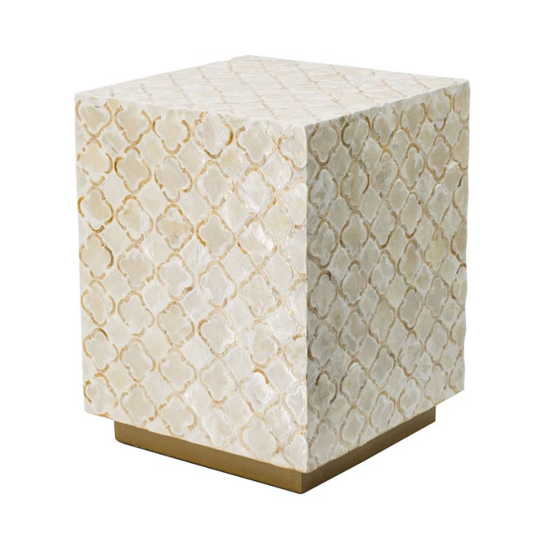 ΒΟΗΘΗΤΙΚΟ ΤΡΑΠΕΖΙ ΣΚΑΜΠΩ Ivory MDF CAPIZ ΚΡΕΜ 35Χ35Χ45εκ.
