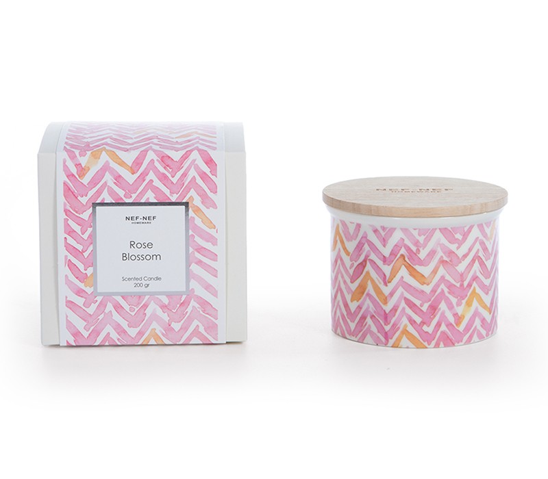 ΑΡΩΜΑΤΙΚΟ ΚΕΡΙ ROSE BLOSSOMS 200gr NEF-NEF HOMEWARE
