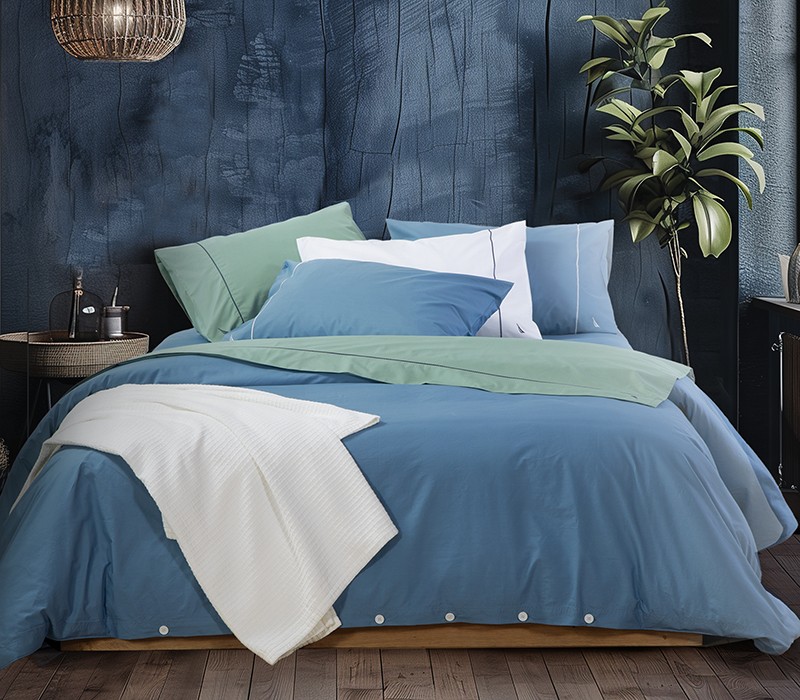 ΣΕΤ ΣΕΝΤΟΝΙΑ ΒΑΜΒΑΚΕΡΑ KING SIZE NAUTICA - NAU WAVE SOLID 280Χ270