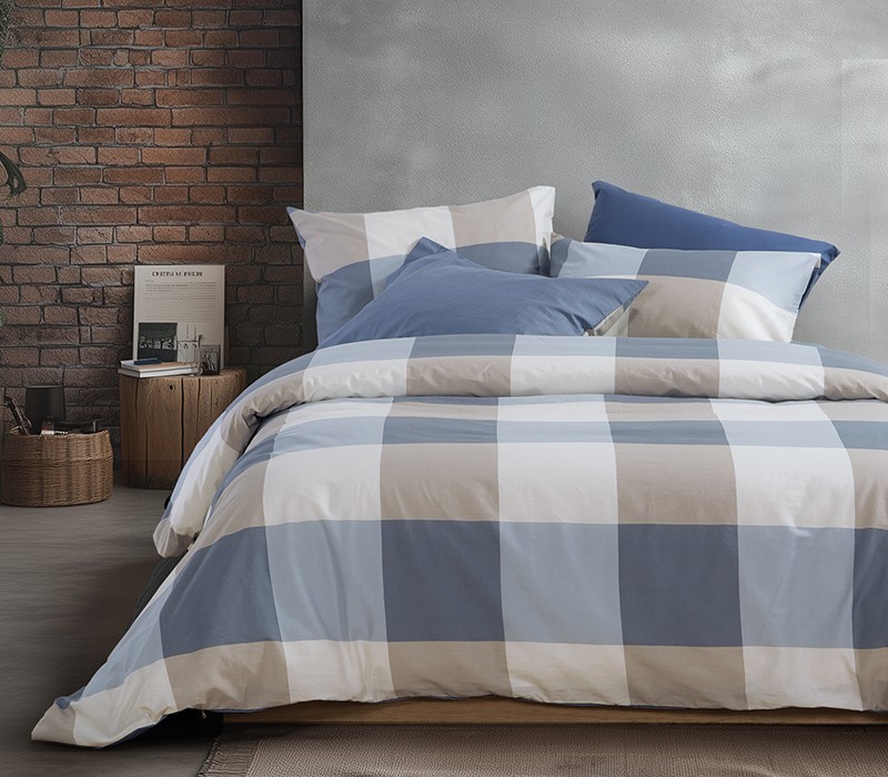 ΣΕΤ ΣΕΝΤΟΝΙΑ ΒΑΜΒΑΚΕΡΑ ΜΟΝΑ CASUAL CHECK 170X270 NEF-NEF HOMEWARE