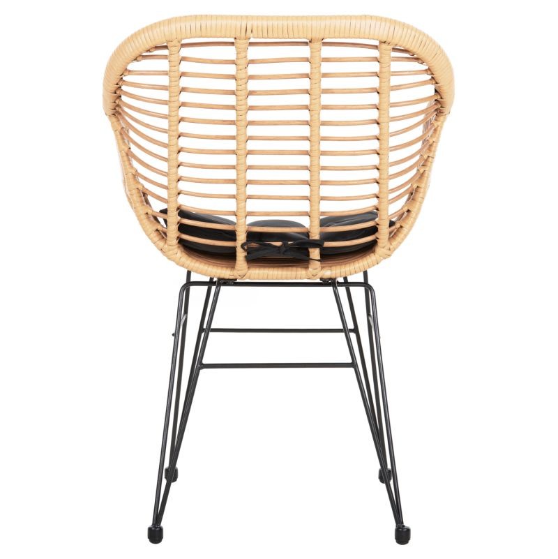 ΠΟΛΥΘΡΟΝΑ ΜΕ ΜΑΞΙΛΑΡΙ ΜΕΤΑΛΛΙΚΗ ALLEGRA HM5450.31 ΜΕ WICKER ΜΠΕΖ 58x59x82Υεκ.