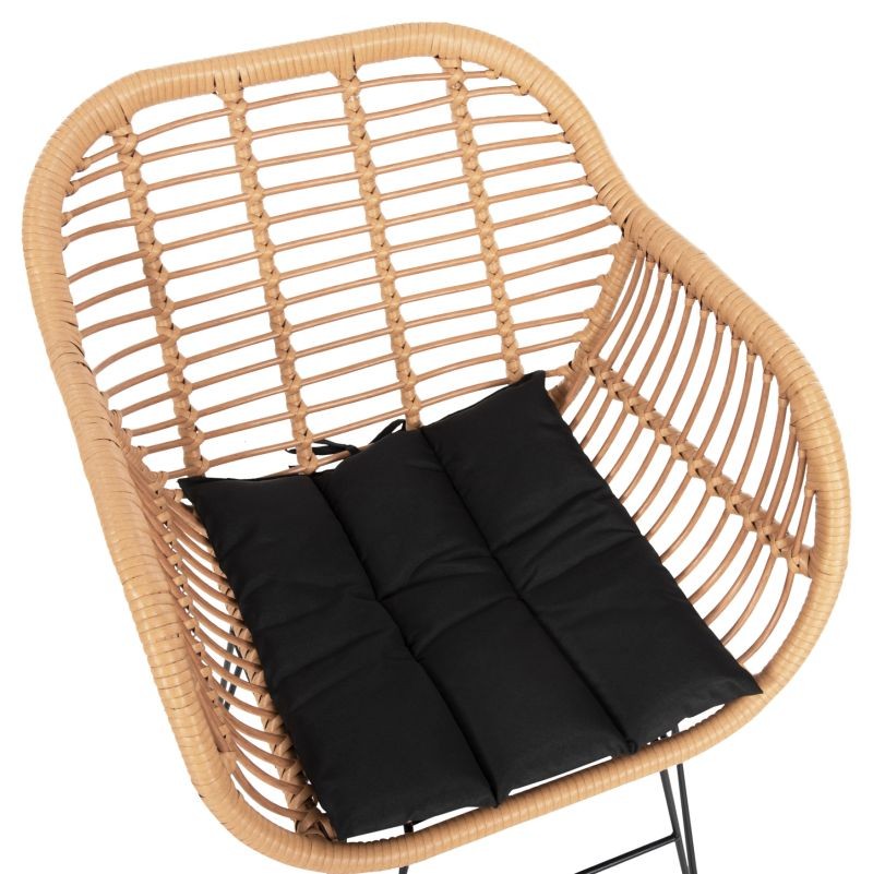ΠΟΛΥΘΡΟΝΑ ΜΕ ΜΑΞΙΛΑΡΙ ΜΕΤΑΛΛΙΚΗ ALLEGRA HM5450.31 ΜΕ WICKER ΜΠΕΖ 58x59x82Υεκ.