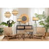GP391018 METAL-RATTAN TABLE LAMP 35x35x50 CM