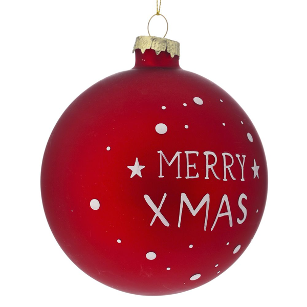 ΧΡ ΚΟΚΚΙΝΗ ΓΥΑΛΙΝΗ ΜΠΑΛΑ 10ΕΚ  XMAS