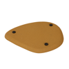 YELLOW METAL TRAY 23X20X2CM