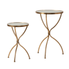 GOLDEN METAL SET 2 TABLES 40X40X65 /30X30X51