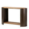 BROWN BLACK WOODE METAL CONSOLE 120X38X76CM