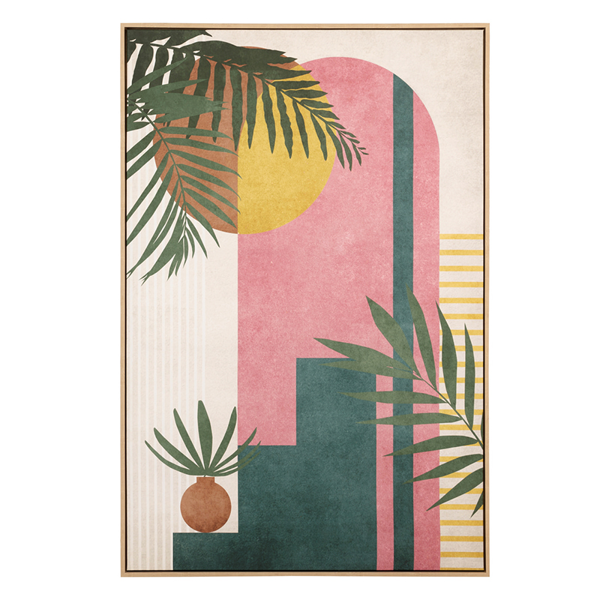 LANDSCAPE NATURAL FRAME CANVA 83X5X124 multicolor