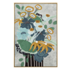 FLOWERS WITH GOLDEN FRAME CANVA 83X5X124CM multicolor