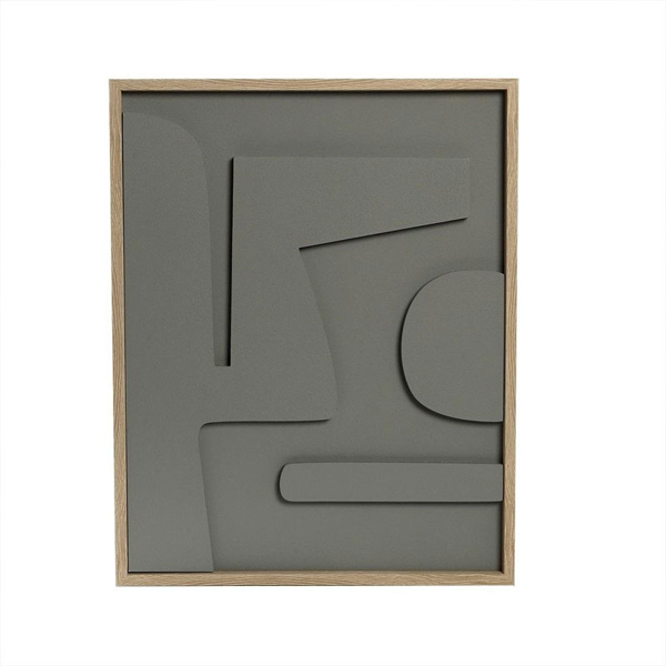 ΠΙΝΑΚΑΣ ΣΕ 3D ΚΑΜΒΑ ΓΚΡΙ PVC/MDF 50X40EK