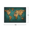 HM7197.01 ΠΙΝΑΚΑΣ ΚΑΜΒΑΣ WORLD MAP 100Χ3Χ70