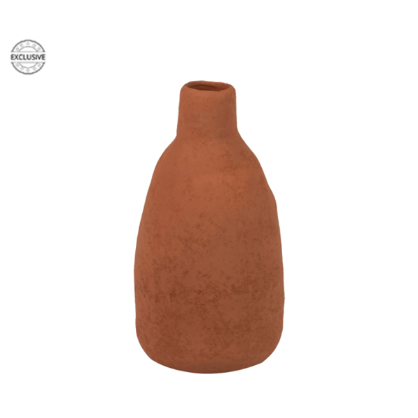 CERAMIC VASE TERRACOTTA 20X20X38CM