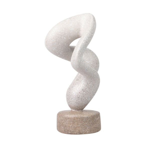 ABSTRACT RESIN DECORATION FIGURE 14X14X28CM ΓΚΡΙ / ΑΣΗΜΙ