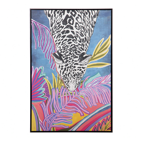 TIGER PRINTING CANVA WITH FRAME 80X4X120CM multicolor