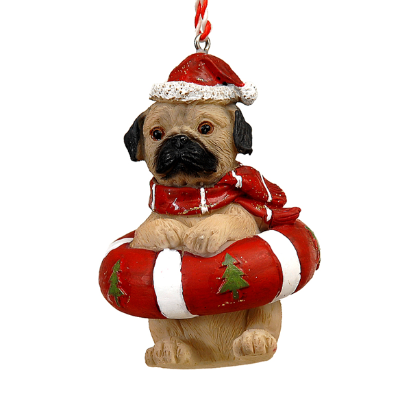 12/96-8,5cm dog ornament in lifesaver