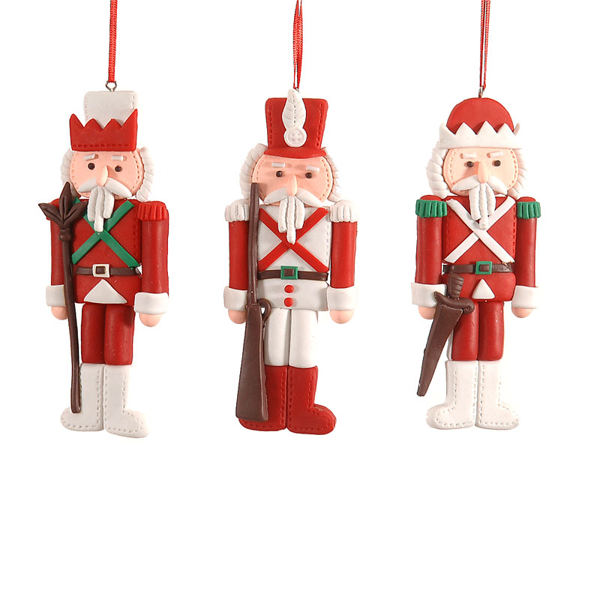 12/144-3Asst 14,5cm claydough soldier ornament