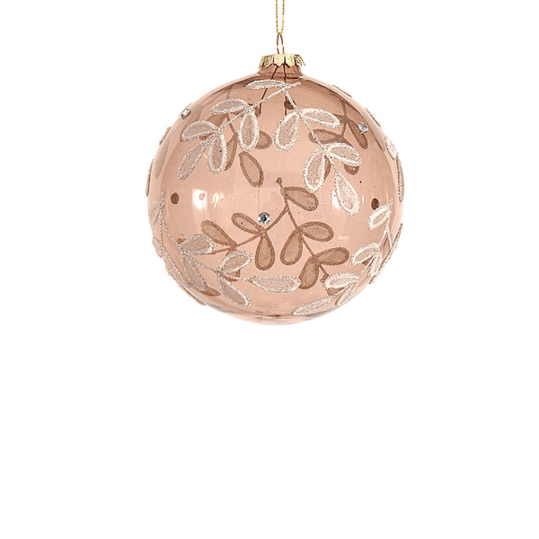 12/72 - 10cm coffee painted ball with glitter