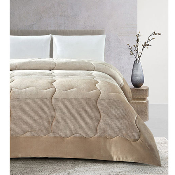 Bellissimo ΚΟΥΒΕΡΤΑ/ΠΑΠΛΩΜA 220x240 (Taupe) POLYESTER/POLYESTER