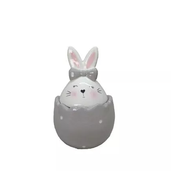 RABBIT ΓΚΡΙ ΠΟΥΑ ΒΑΖΟ ΜΕ ΚΑΠΑΚΙ 8.7Χ8.7Χ12