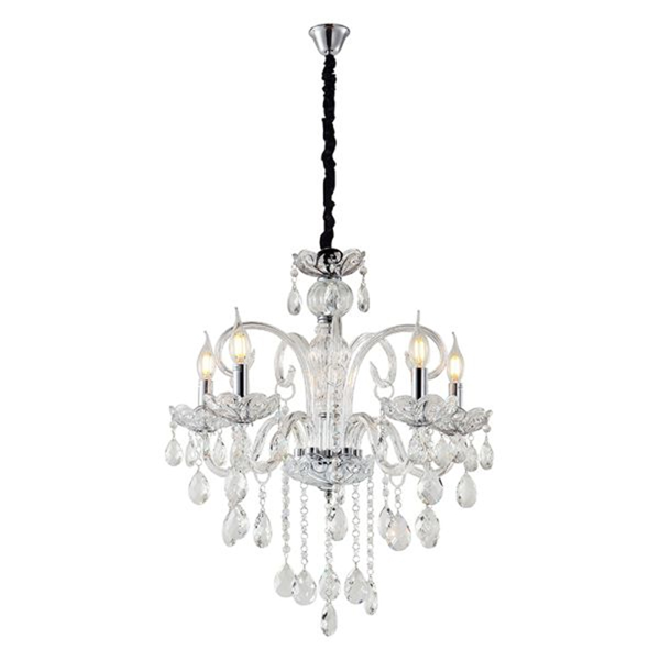 023-3030 CHANDELIER NOULI ΠΟΛΥΕΛΑΙΟΣ 5ΦΩΤΟΣ ΔΙΑΦΑΝΟ ΚΡΥΣΤΑΛΛΟ 60X60X60