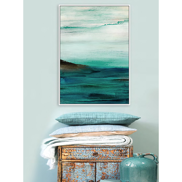 22731 PI329 ΠΙΝΑΚΑΣ ΘΑΛΑΣΣΑ ΜΕ ΚΟΡΝΙΖΑ  60Χ90