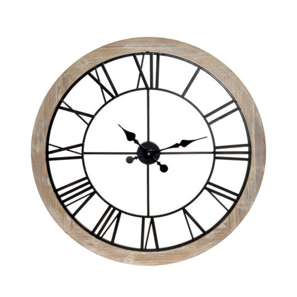 WALL CLOCK METAL MDF 80X3X80 BLACK