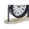 TABLE CLOCK IRON MDF 20X8X22 BLACK