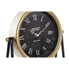 TABLE CLOCK IRON GLASS 25X7X25 BLACK