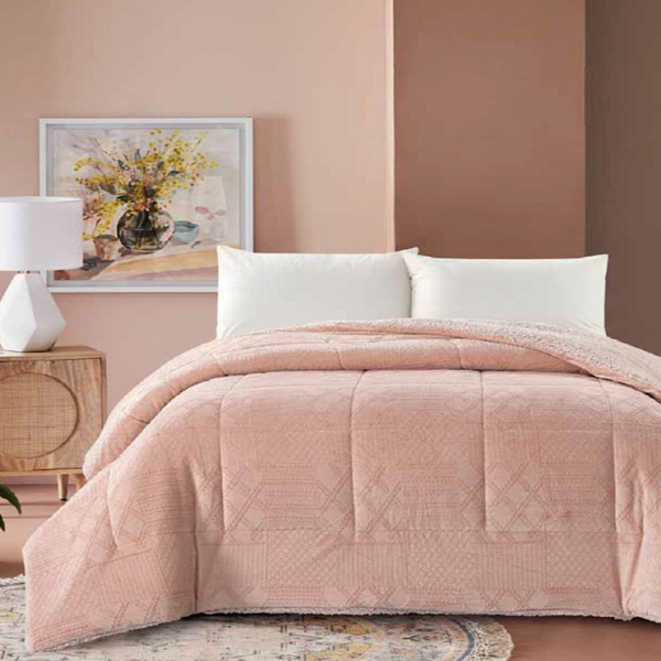 SH-5000-0004 ΚΟΥΒΕΡΤΑ/ΠΑΠΛΩΜΑ Prestige 220x240 (Pink)