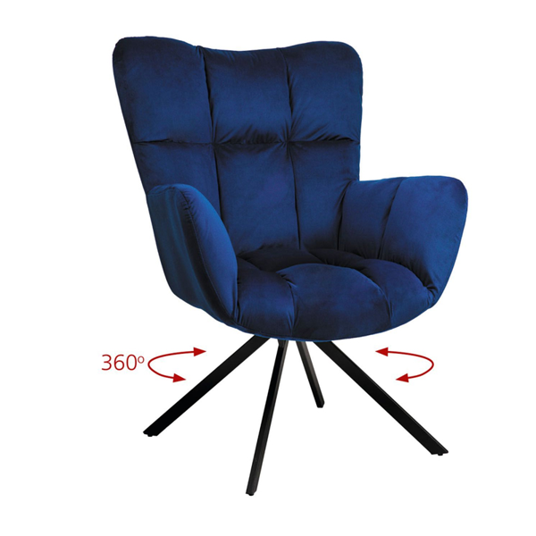 300-228 ΠΟΛΥΘΡΟΝΑ HILDA CL18030-2 VELVET ΜΠΛΕ