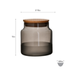 ΔΟΧΕΙΟ ΜΕ ΚΑΠΑΚΙ ΓΥΑΛΙΝΟ ΓΚΡΙ 635mL 10X10X12