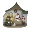 ΠΑΡΑΣΤΑΣΗ XMAS LED RESIN ΠΡΑΣΙΝΟ/ΕΚΡΟΥ 18X8X17