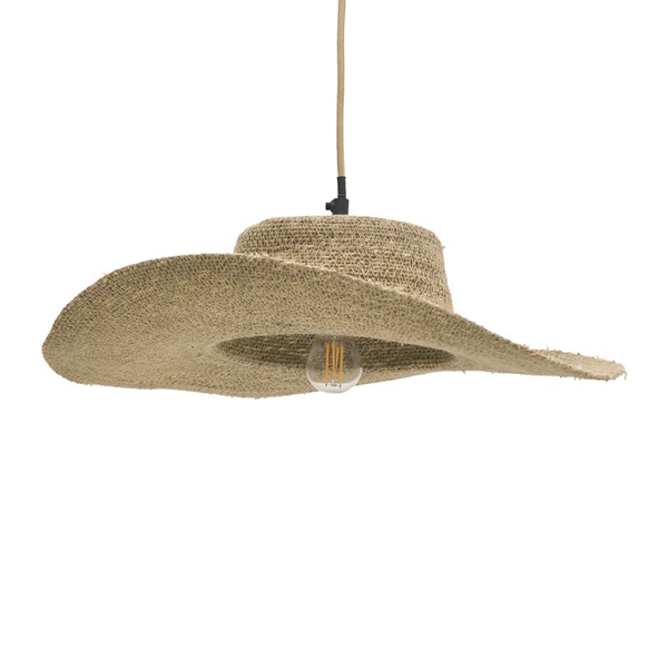 INART ΦΩΤΙΣΤΙΚΟ ΟΡΟΦΗΣ JUTE/ΜΕΤΑΛΛΙΚΟ NATURAL 46Χ44Χ15
