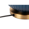 GLASS TABLE LAMP 41X41X65CM  ΜΕΤΑΛΛΟ / ΓΥΑΛΙ -ΜΠΛΕ / ΚΙΤΡΙΝΟ / ΧΡΥΣΟ Ε27