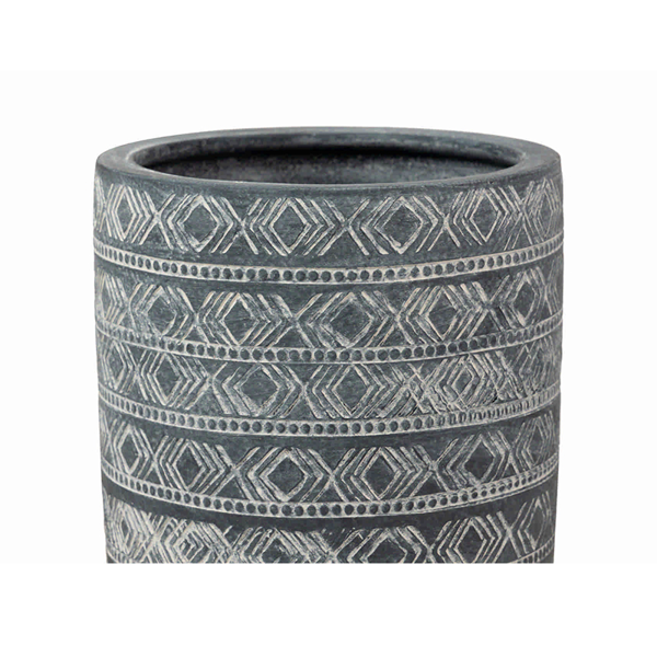GREY CERAMIC UMBRELLA STAND 23X23X47CM