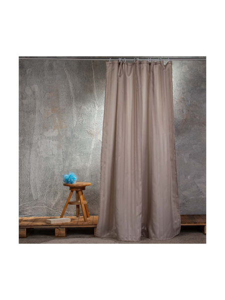 ΚΟΥΡΤΙΝΑ ΜΠΑΝΙΟΥ 180Χ200 ΓΚΡΙ JACQUARD 100% POLYESTER