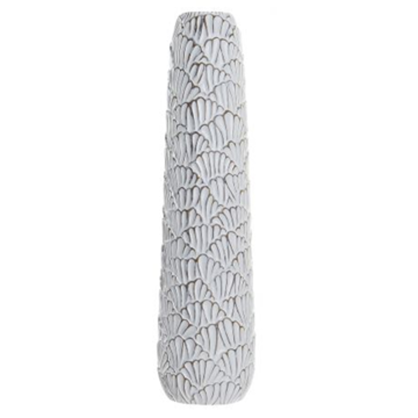 VASE RESIN 17X17X66 WHITE