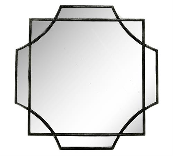 MI143 Καθρέπτης art deco μεταλ.κορνίζα 80x80cm