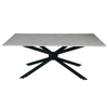 Artekko Daeron MDF Λευκό Τραπέζι με Μεταλλικά Πόδια (180x90x75)cm