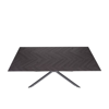 Artekko Daeron MDF Μαύρο Τραπέζι με Μεταλλικά Πόδια (180x90x75)cm