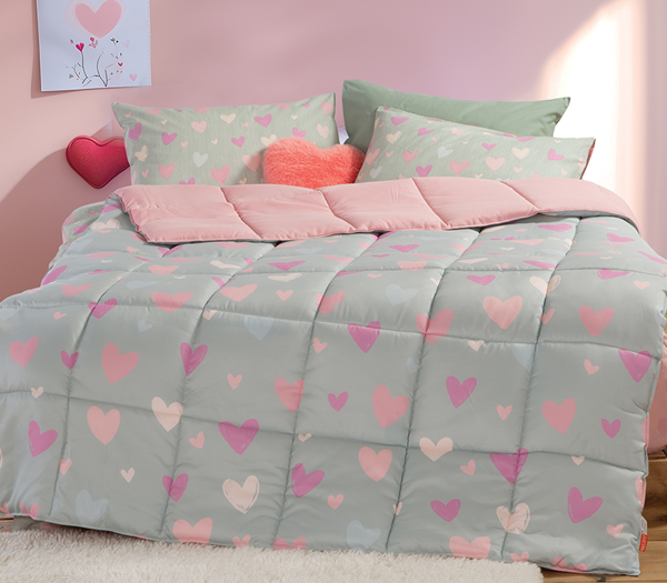 ΠΑΙΔΙΚΟ ΠΑΠΛΩΜΑ ΜΟΝΟ HEARTS ATTACK 160X220 NEF-NEF HOMEWARE