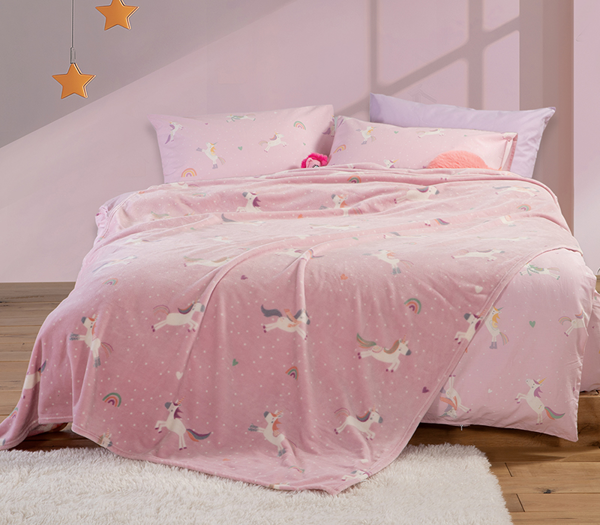 ΠΑΙΔΙΚΗ ΚΟΥΒΕΡΤΑ UNICORNS STYLE 160Χ220 NEF-NEF HOMEWARE