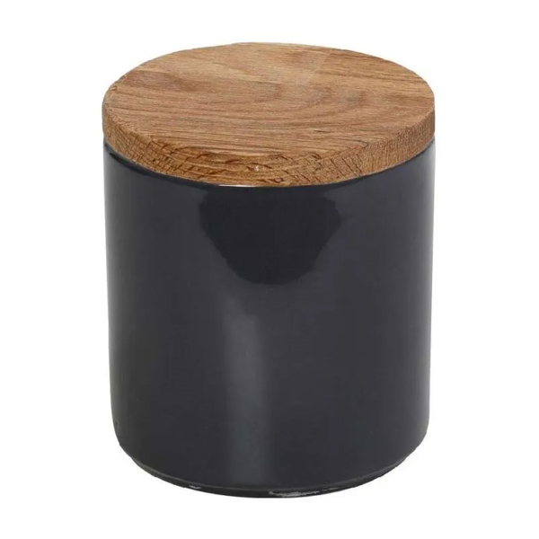 ANTHRACITE ESSENTIALS ΔΟΧΕΙΟ ΜΕ ΞΥΛ. ΚΑΠΑΚΙ 12Χ12Χ10ΕΚ