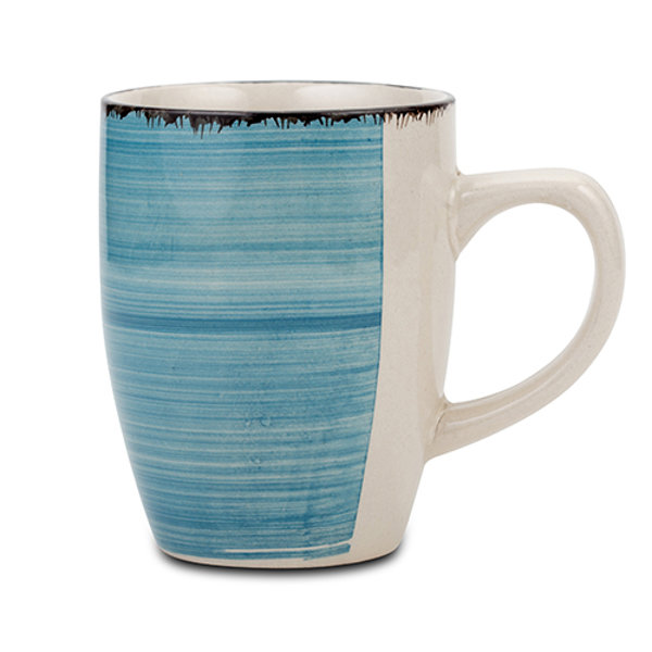 10-099-225 Κούπα stoneware LINES FADED BLU 35