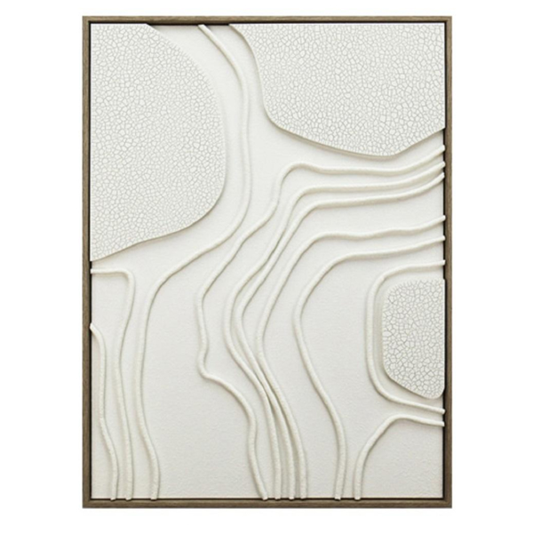 ΠΙΝΑΚΑΣ ΣΕ 3D ΚΑΜΒΑ ΛΕΥΚΟΣ PVC/MDF 60X80X2,9 ΕΚ