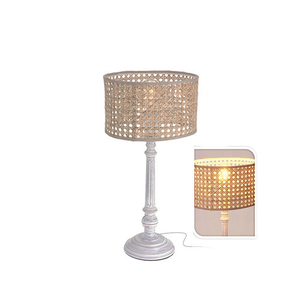 LS210 ΑΜΠΑΖΟΥΡ ΜΕ ΞΥΛΙΝΗ ΛΕΥΚΗ ΒΑΣΗ & ΨΑΘΙΝΟ ΚΑΠΕΛ