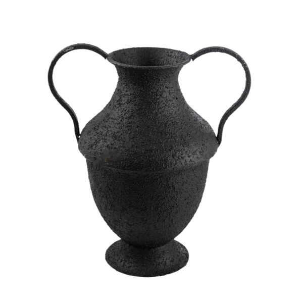 ΜΕΤΑΛΛΙΚΟ ΒΑΖΟ ΑΜΦΟΡΕΑΣ ΜΑΥΡΟΣ 27,5Χ20Χ32,5ΕΚ