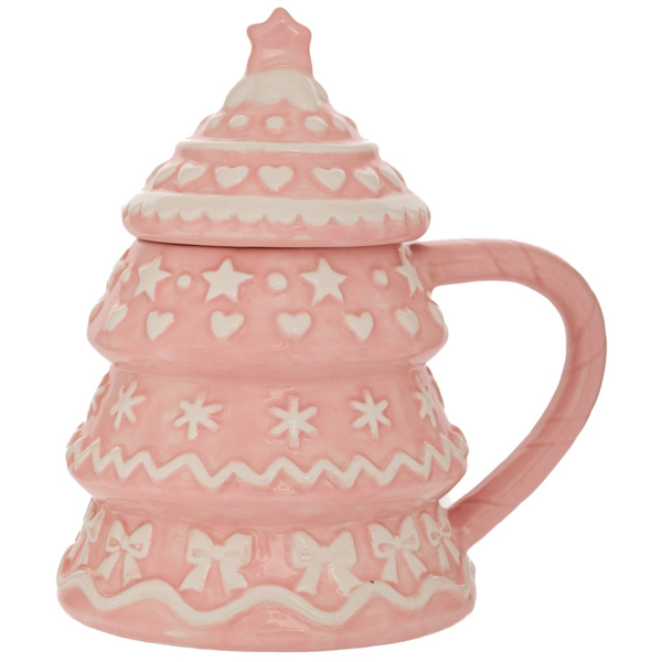 ΡΟΖ ΚΕΡΑΜΙΚΗ ΚΟΥΠΑ ΜΕ ΚΑΠΑΚΙ ΣΕ ΣΧΗΜΑ ΕΛΑΤΟ 13Χ10Χ16ΕΚ